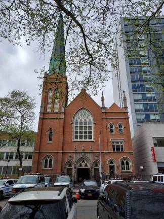 After 17 years shrouded by scaffolding, the Trinity Lutheran Church can finally unveil its new restoration. <b>Photo: Ginger Choy.</b>