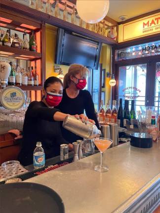 Maria and Flavia at the Match 65 bar. Photo: Sarah Bae