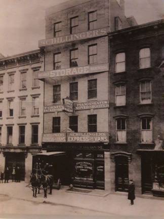 An early photo of the original Schillinger's Storage Warehouse Building, which was erected in 1907 at 206 East 63rd Street and used to pack, move, store and hoist pianos, safes and furniture. It is now the home of the Zen Buddhist Temple, which opened its doors to the public in 2014. Photo: Courtesy of Zen Buddhist Temple