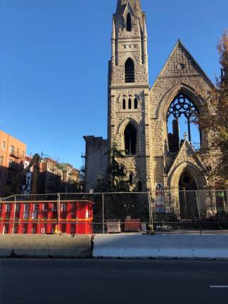 After the fire at Middle Collegiate Church on Second Avenue. Photo: Benjamin Morse