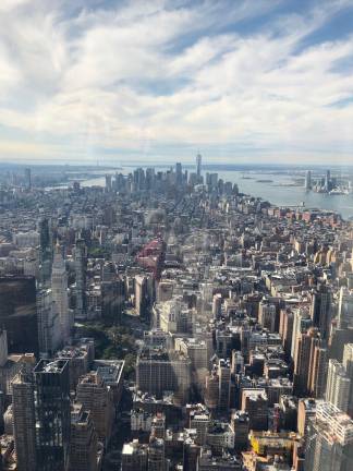 Looking downtown from the 102nd floor.