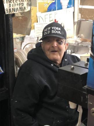 Ray Alvarez, who has run Ray’s Candy Store in the East Village for nearly 50 years was back on the job the day after an attack left him with three broken bones in his face and a discloated jaw. He opened the shop in 1974 and told Our Town Downtown that he hopes to work for another ten years. Photo: Keith J. Kelly