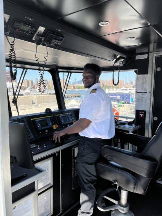 Bernard Menner at the helm. Photo: NYC Ferry