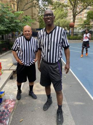 Positive Influence refs Louis Torres and David Williams. Photo: Stephan Russo