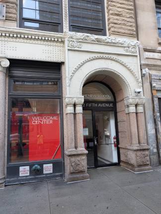 New School Welcome Center, 72 Fifth Avenue, June 2026.
