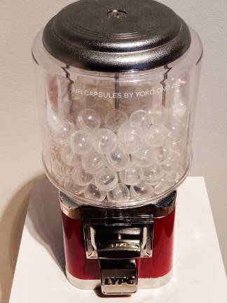 Yoko Ono's &quot;Air Dispensers&quot; cost just a quarter each for a limited time only at the Jewish Museum. Photo: Adel Gorgy