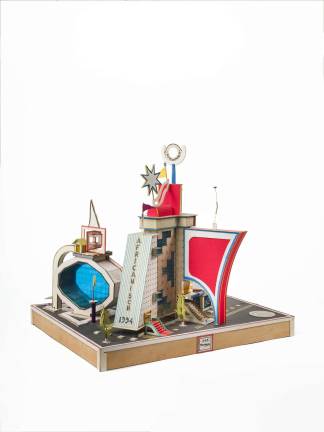 Bodys Isek Kingelez (Congolese, 1948-2015). "Africanisch." 1994. Paper, paperboard, plastic and other various materials, 19 11/16 × 22 7/16 × 24?. Private collection, Paris. Photo: Kleinefenn.