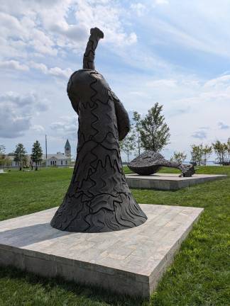 Looking south on the new Wagner Park.