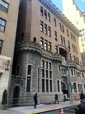 <b>The video in the Pogues’ classic “Fairy Tale of New York” used a jail cell in the former 23rd Pct on W. 30th St. between 6th and 7th Ave. (now the NYPD Traffic unit’s HQ) to film actor Matt Dillon as the officer who escorts Shane MacGowan to the “drunk tank.” </b>Photo: Keith J. Kelly