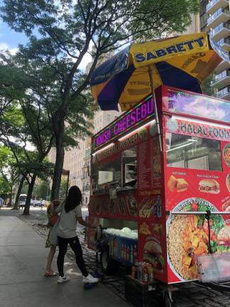 Muhammad Sali’s halal cart at Fifth Ave. and 79th St.