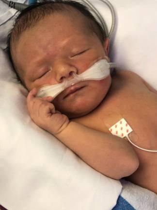 Miles Rizzo in the NICU. Photo courtesy of Amy Rizzo.