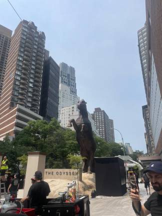 The NY premiere is not the horse’s first rodeo. According to Variety, the horse has traveled across the country, being disassembled into five parts between stops.