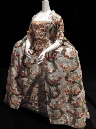 A &quot;grande robe &#xe0; la fran&#xe7;aise&quot; in silk brocade on loan from The Kyoto Costume Institute. Photo: Adel Gorgy