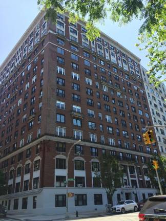 Bread and butter:&#xa0;The facade of 425 Riverside Drive at 115th Street, 2018. Photo: Val Castronovo