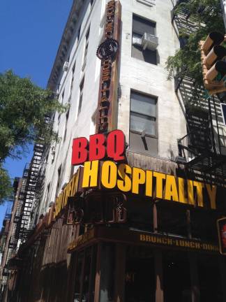 Southern Hospitality BBQ, a moderately priced baby-back rib joint on Ninth Avenue that offers the &#x201c;Bluegrass Boozy Brunch,&#x201d; where Anthony Scaramucci has a modest investment. Photo: Douglas Feiden