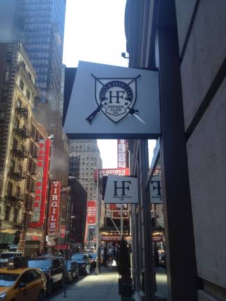 The Hunt &amp; Fish Club, a high-priced steakhouse, party palace and haunt for hedge-funders on West 44th Street, where Anthony Scaramucci holds an ownership stake.&#xa0;Photo: Douglas Feiden