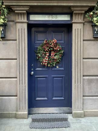 Festive between the columns in Yorkville. Photo: Dody Tsiantar