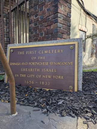 The first cemetery of the Spanish and Portuguese Synagogue Shearith Israel in the City of New York, 1656-1833.