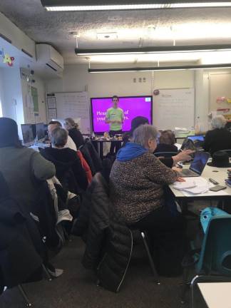 In-person class in pre-COVID days. Photo courtesy of Jordan Mittler
