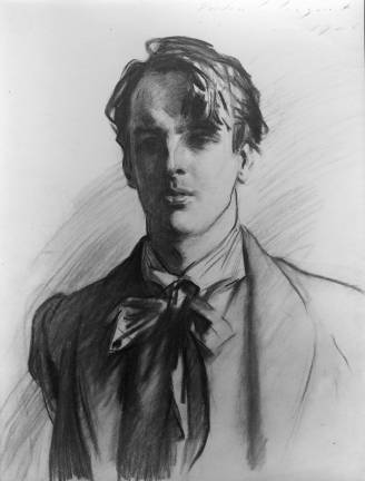 W. B. Yeats, 1908 Charcoal on paper, 24&#x2013;1/2 &#xd7; 18&#x2013;1/2 in. Private Collector, Cambridge, Massachusetts
