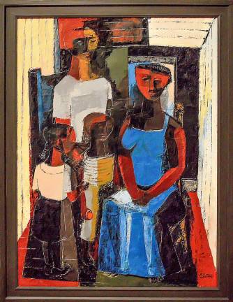 A touching portrait, Charles Henry Alston&#x2019;s &#x201c;The Family&#x201d; from 1955. Photo: Adel Gorgy