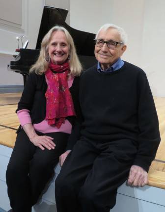 Nancy Rhodes, the founding artistic director of Encompass New Opera Theatre, and the composer Edward Thomas. Rhodes is directing &#x201c;Anna Christie,&quot; an opera, based on Eugene O'Neill's Pulitzer Prize-winning play of the same name, for which Thomas wrote the music. Photo: Harold Levine.&#xa0;