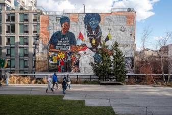 Jordan Casteel, The Baayfalls, 2017/2019. A High Line Commission. On view December 2019 – December 2020.