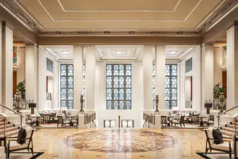 Lobby of the newly renovated Waldorf Astoria