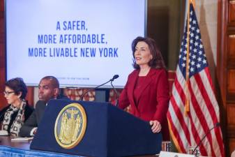 The newly released NYS budget proposals by Governor could increase the number of charter schools in NYC, but it puts her at odds with the powerful United Federation of Teachers and faces an uncertain fate in Democratic controlled legislature. Photo: Governor Hochul via Twitter.