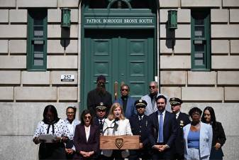 NYPD Commissioner Jessica Tisch announced record low numbers for murders and shooting incidents since the start of 2026 June 3. (Credit: NYPDPC on ‘X’)