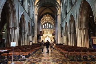 The Archdiocese of New York is encouraging Catholics to attend mass at St. Patrick's Cathedral virtually by watching the live stream of the service on the church's website.