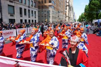 Bright colors delight on Central Park West