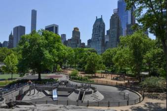 The historic Heckscher Playground in the southern end of Central Park was the site where a deceased male was discovered on the morning of Dec. 11. He had multiple lacerations to his body. Photo: NYC Parks Dept