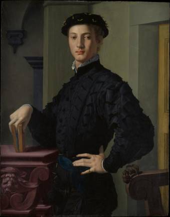 Bronzino (Agnolo di Cosimo di Mariano), Italian, Monticelli 1503–1572 Florence. “Portrait of a Young Man with a Book.” Probably mid-1530s. Oil on wood. 37 5/8 x 29 1/2 in. (95.6 x 74.9 cm). The Metropolitan Museum of Art, New York, H. O. Havemeyer Collection, Bequest of Mrs. H. O. Havemeyer, 1929