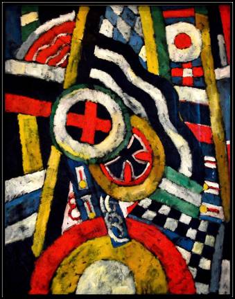 Marsden Hartley&#x2019;s &#x201c;Painting, Number 5,&#x201d; 1914-15 is one of the earliest and first works in the exhibition. Photo: Adel Gorgy