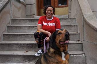 Stacy Lynch and her dog Bear. Photo courtesy of Stacy Lynch’s campaign