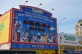 <b>Nathan’s may be the most famous maker thanks in part to its annual Fourth of July hot dog eating contest, but the history of the frankfurter actually traces back centuries earlier.</b> Photo: Steven Lek Wikimedia Commons