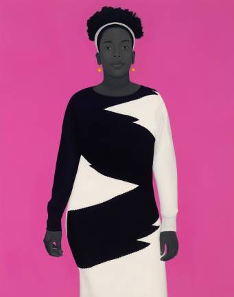 Sometimes the king is a woman, 2019. Oil on canvas, 137.2 x 109.2 x 6.4 cm / 54 x 43 x 2 1/2 in © Amy Sherald Courtesy the artist and Hauser &amp; Wirth