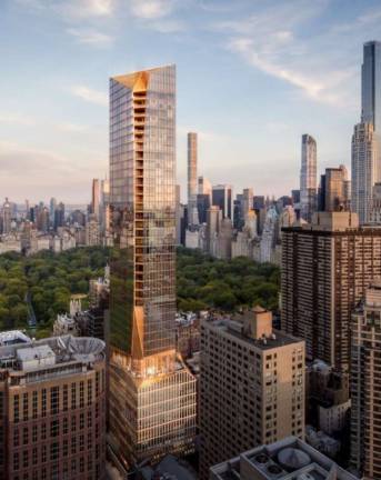 Community Board 7 voted in support of a resolution addressing building heights at its March meeting. A planned 775-foot condo tower on West 66th Street would be the tallest building on the Upper West Side. Image: Sn&oslash;hetta