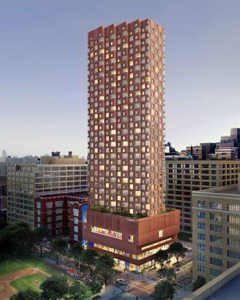 The project would take the form of a 35-story tower.
