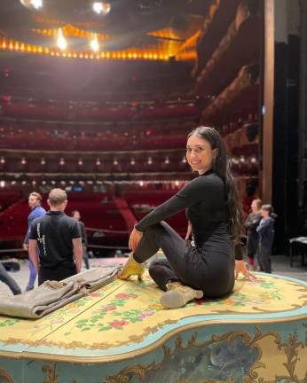 Elizabeth Yilmaz-Dobrow rehearses for an upcoming performance at the Metropolitan Opera. Photo: courtesy Liz Yilmaz
