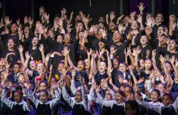 The Young People's Chorus of NYC presents Listen to the Music at Lincoln Center, on March 12, 2019, conducted by Francisco Nunez. Photo: Stephanie Berger.