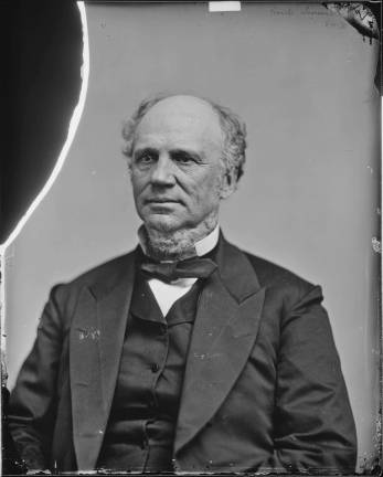 An 1860s-era photo of Horatio Seymour, a governor of New York who ran an ugly white-supremacy campaign against Ulysses S. Grant for president in 1868 under the motto, “This is a white man’s country. Let white men rule.” A City Council member is demanding that a portrait of Seymour on prominent display at City Hall be ejected. Photo: Matthew Brady / National Archives &amp; Records Administration, via Wikimedia Commons