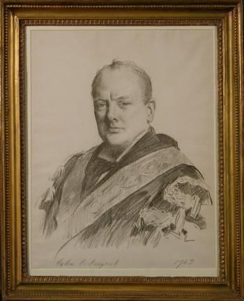 John Singer Sargent (1856 - 1925). Winston Churchill, 1925.Charcoal on paper. Chartwell, Kent – National Trust.