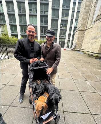 Michael Abea-Ruiz and his husband, Leo, have been coming to this event for seven years. They looked forward to getting blessings for their three Dachshunds.