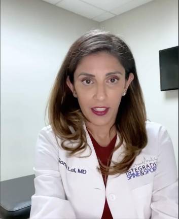 Dr. Sonali Lal, MD, of Integrative Spine &amp; Sport.