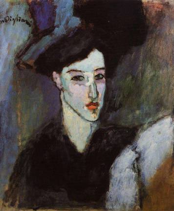 Amedeo Modigliani. &quot;The Jewess,&quot; 1908. Oil on canvas. 21 x 18 in. Laure Denier Collection, Paul Alexandre Family, courtesy of Richard Nathanson, London