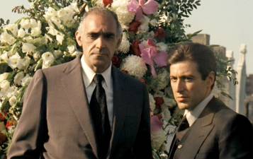 Abe Vigoda and Al Pacino in <i>The Godfather</i>.