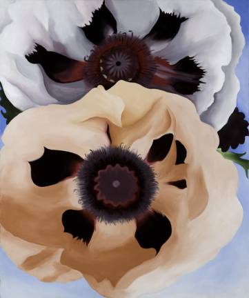 Georgia O'Keeffe, Poppies, 1950, oil on canvas. Milwaukee Art Museum, Wisconsin, gift of Mrs. Harry Lynde Bradley. Artwork © Georgia O'Keeffe Museum / Artists Rights Society (ARS), New York.