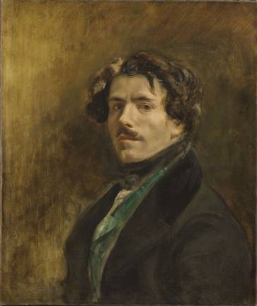 A self-portrait by Eug&egrave;ne Delacroix, with the painter exuding calm and confidence, is among more than 150 oils, watercolors, drawings, prints and other objects on view at The Met Fifth Avenue through January 6. Eug&egrave;ne Delacroix (French, 1798&#8211;1863). &#8220;Self-Portrait in a Green Vest,&#8221; ca. 1837. Oil on canvas, 25 9/16 x 21 7/16 in. Mus&eacute;e du Louvre, Paris. &Copy; RMN &#8212; Grand Palais (Mus&eacute;e du Louvre)/Michel Urtado
